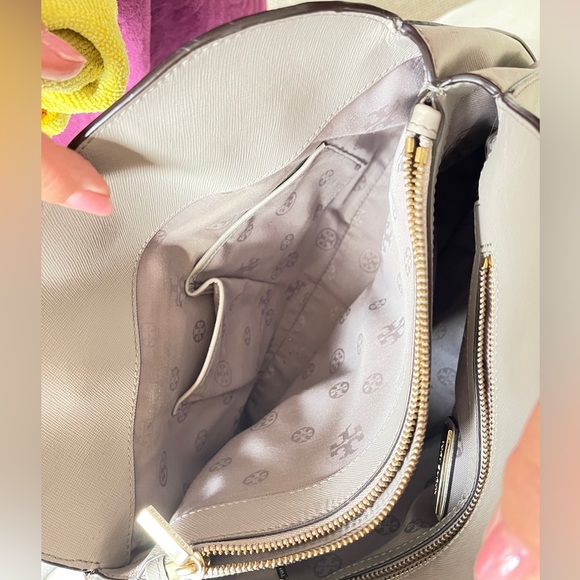 Tory Burch Gray Dome Satchel with Gold Hardware - Picture 5 of 7